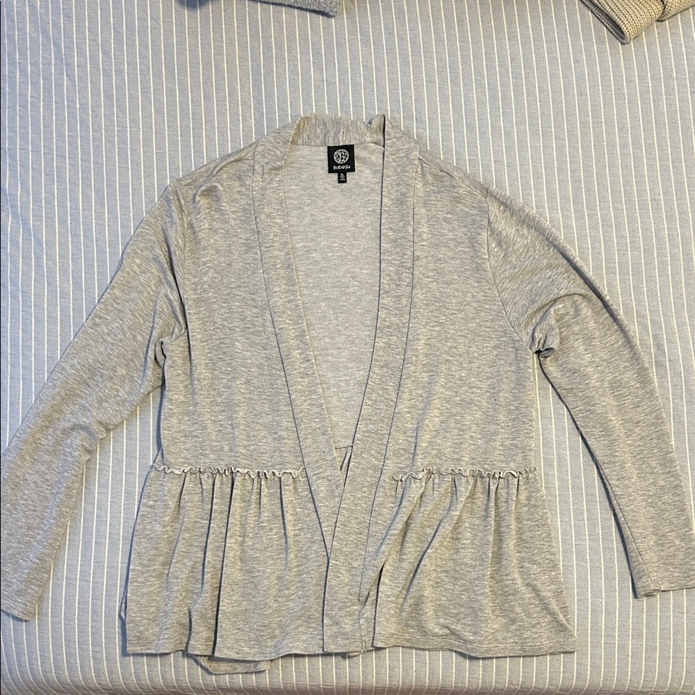 Bobeau Light Gray Women's Cardigan